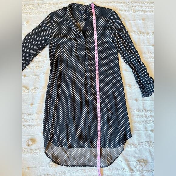 Madewell Long Sleeve polka dot Tunic Shirt Dress size x-small - Picture 8 of 12